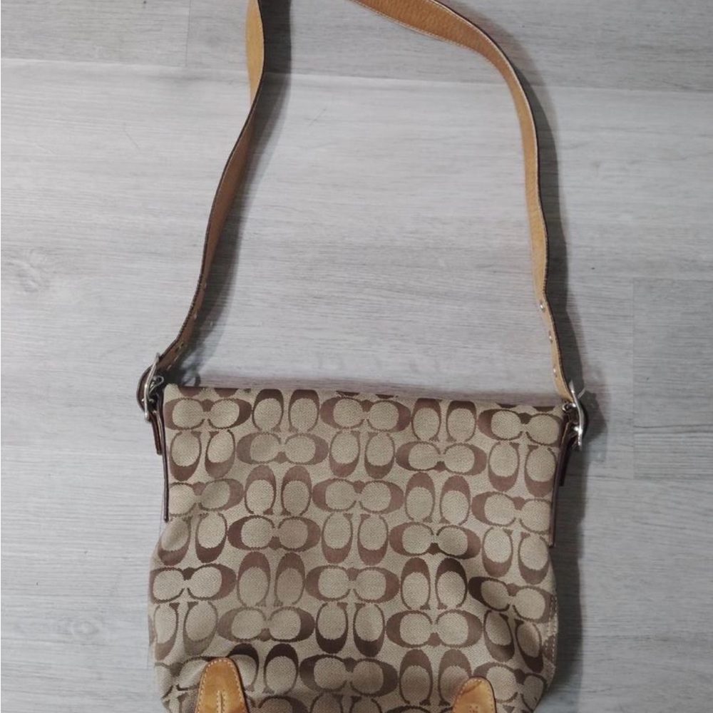 Coach Brown and Tan Crossbody Bag